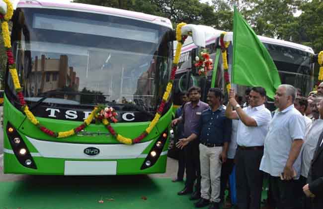 Electric Bus Trial Running in Hyderabad