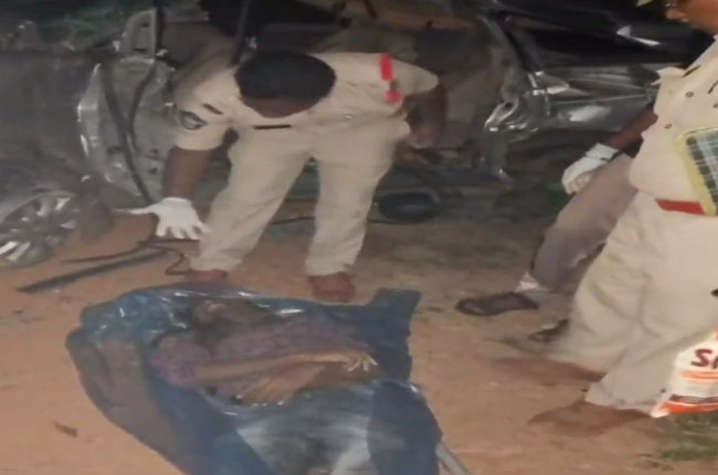 Three killed at road accident in krishna
