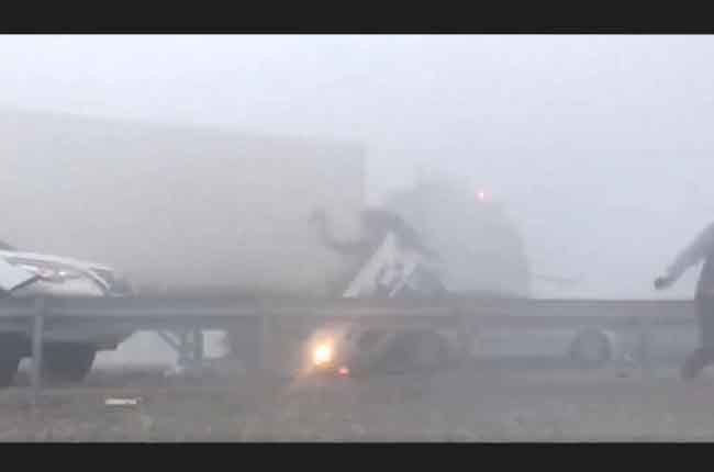 Massive Accident At Highway Due To Heavy Fog
