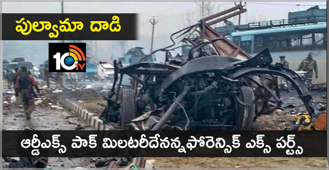 పుల్వామా దాడి : ఆర్డీఎక్స్ పాక్ మిలటరీదేనన్నఫోరెన్సిక్ ఎక్స్ పర్ట్స్ పుల్వామా దాడి : ఆర్డీఎక్స్ పాక్ మిలటరీదేనన్నఫోరెన్సిక్ ఎక్స్ పర్ట్స్
