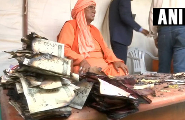 Fire Accident in Kumbh Mela:Burned cash