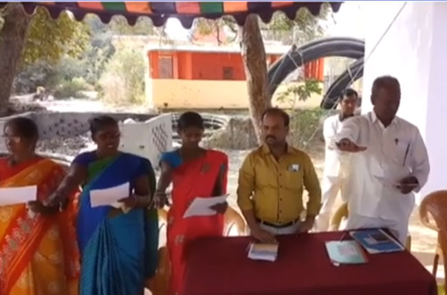 Sarpanches Sworn oath in telangana