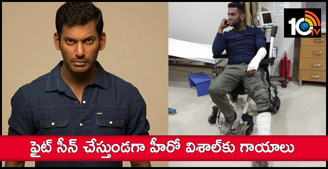 Actor Vishal injured during the shoot of Tamil movie