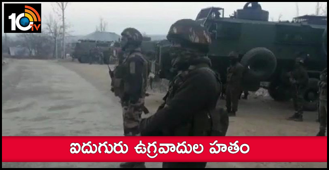 Encounter In Shopian And Handwara 5 Terrorists Killed