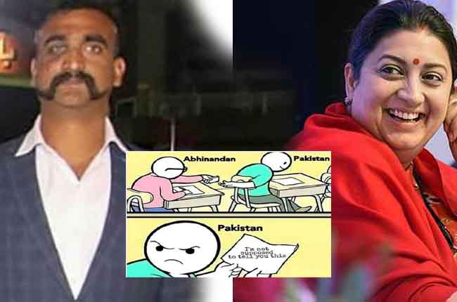 smriti irani shares meme abhinandan varthaman #WednesdayWisdom