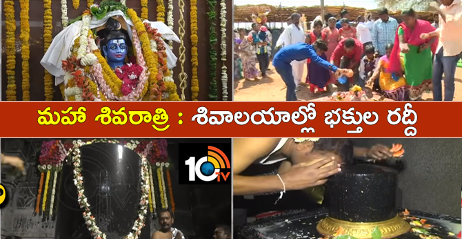 మహా శివరాత్రి : శివాలయాల్లో భక్తుల రద్దీ మహా శివరాత్రి : శివాలయాల్లో భక్తుల రద్దీ