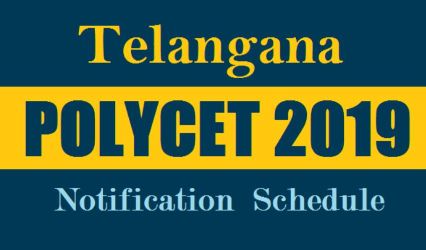 Telangana Polycet 2019 Schedule Released