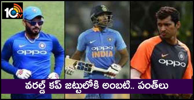 Ambati rayudu, rishabh pant got chance to play in world cup