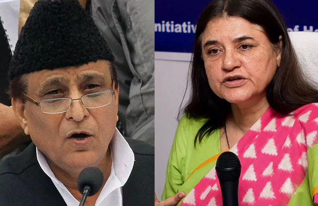 Azam Khan, Maneka Gandhi, Face, Campaign Ban, Poll Code Violation, jayapradha