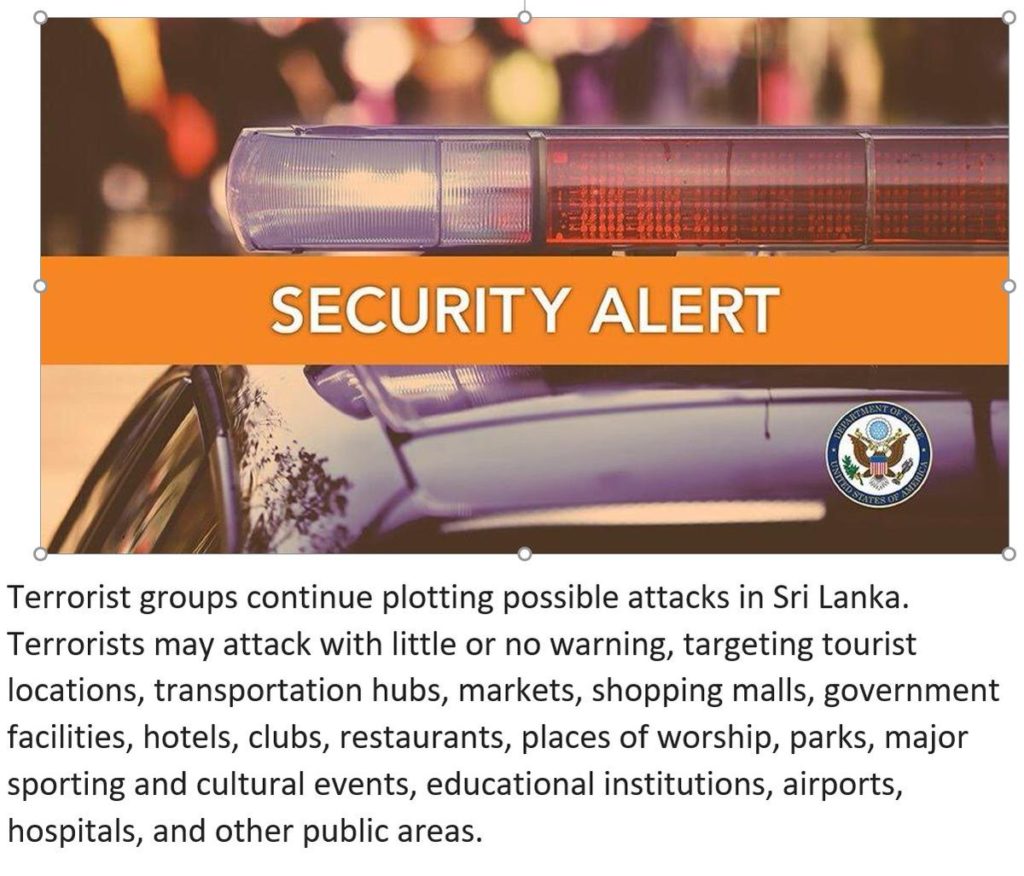 More Terrorist Attacks in Sri Lanka this week .. America's warning