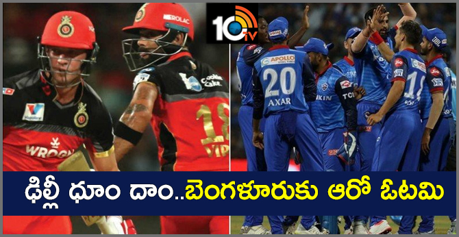 DCvsRCB: delhi won by 4 wickets