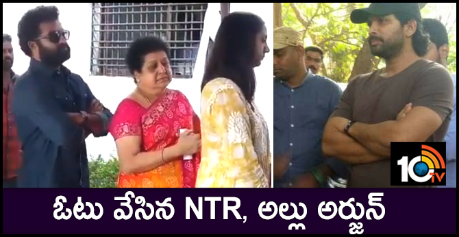 Junior NTR and Allu Arjun Cast His Vote at Hyderabad
