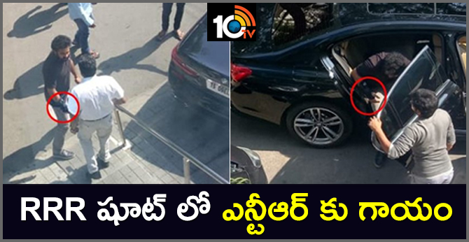 NTR Injury in RRR Sets-10TV