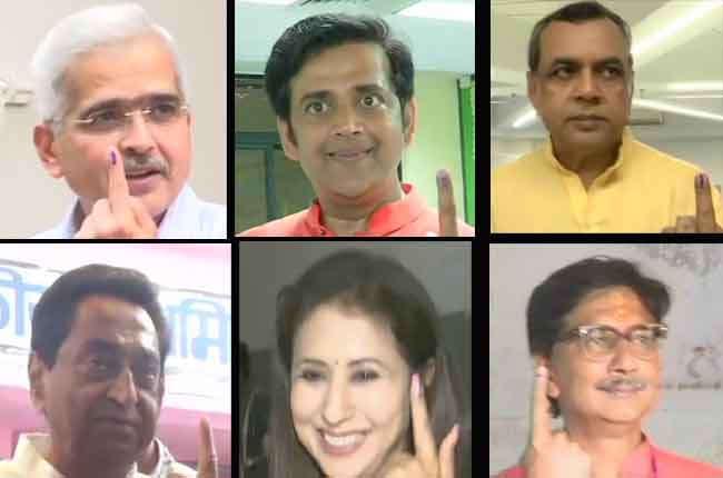Politicians and celebrities cast their votes 4th Phase Loksabha Election