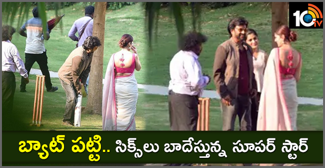 Rajinikanth Plays Cricket on Darbar Sets