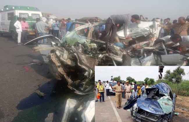 Road accident in Agra-Lucknow highway accident..died