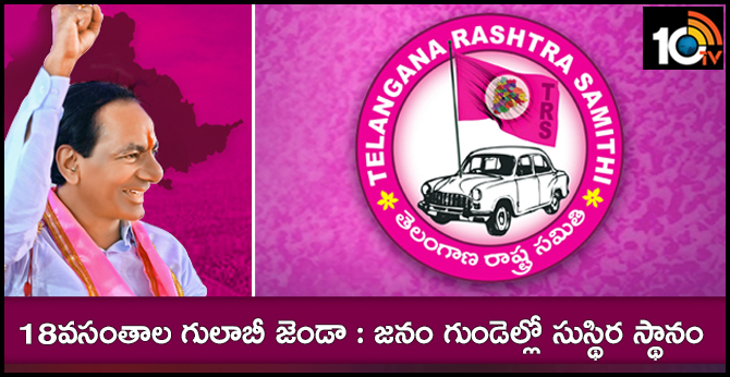 TRS Foundation Day : TRS Completed 18 Years