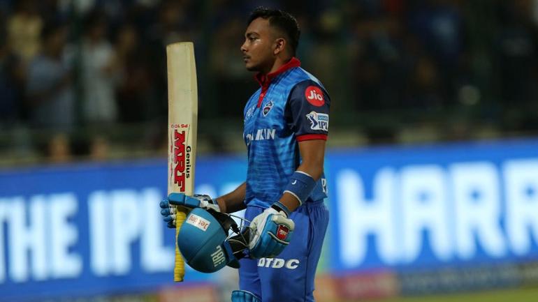 delhi capitals prithwi shaw out