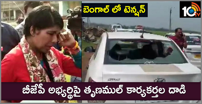BJP's Bharati Ghosh attacked by Trinamool workers in Bengal's Keshpur