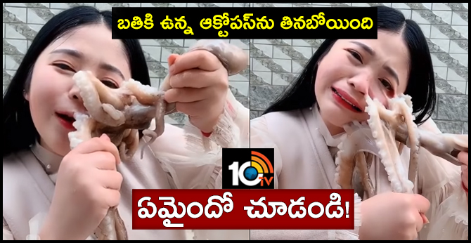 Chinese woman tries to Eat Octopus Alive, It Latches Onto Her And Fights Back