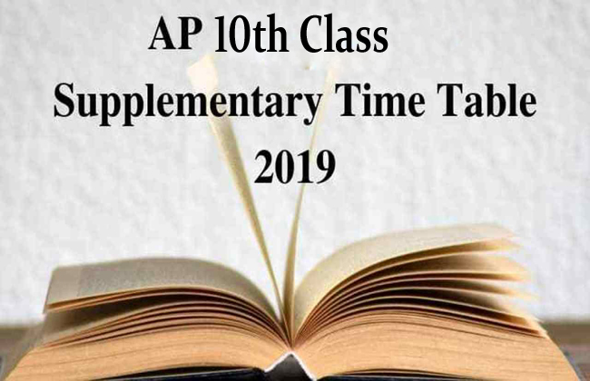 AP 10th Class Supplementary Examinations Time Table Released