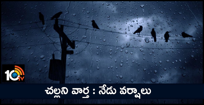 The chance of rain falling In Telangana