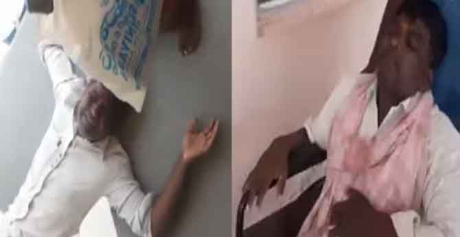 Farmer's Suicide attempt in the Narayana Peta District Collectorate