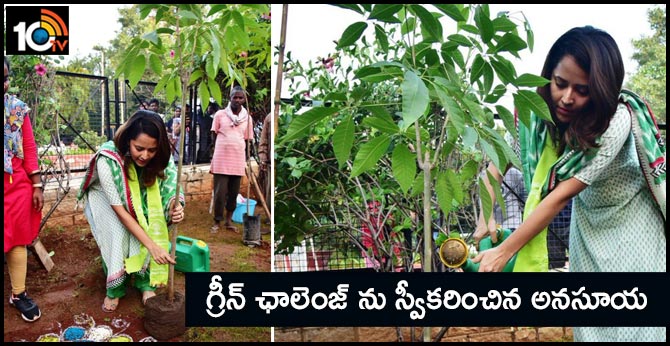 Anusuya Received the Green Challenge