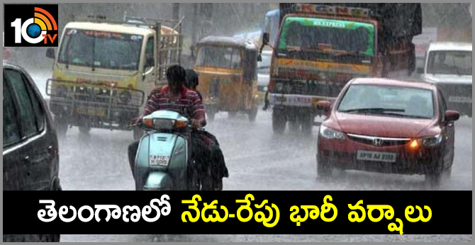 Heavy rains are expected two days