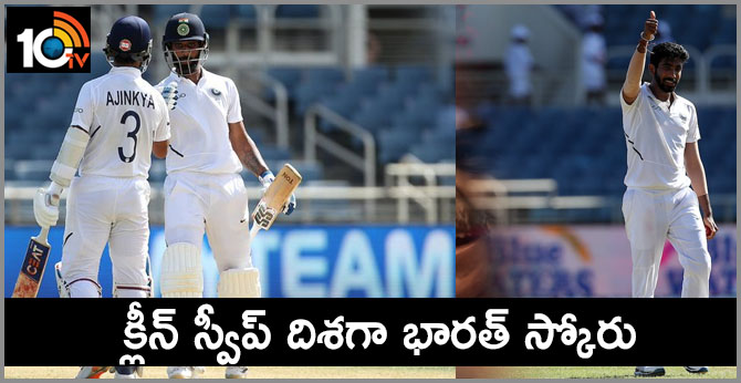 క్లీన్ స్వీప్ దిశగా భారత్ స్కోరు క్లీన్ స్వీప్ దిశగా భారత్ స్కోరు