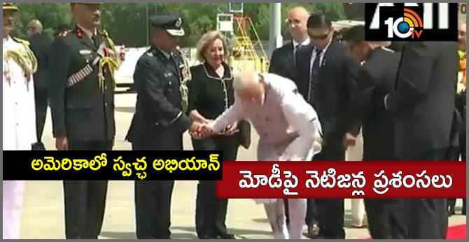 Swachhta Abhiyaan’ in US: Netizens hail PM Modi for picking up flower fallen on ground