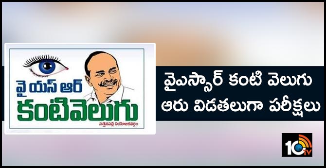 వైఎస్సార్ కంటి వెలుగు : ఆరు విడతలుగా పరీక్షలు వైఎస్సార్ కంటి వెలుగు : ఆరు విడతలుగా పరీక్షలు