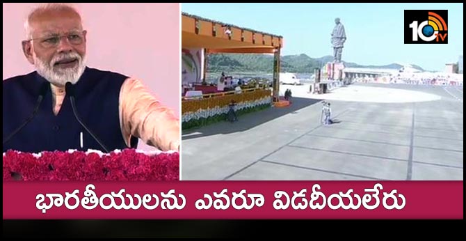 The Prime Minister modi paid tributes to the UN statue in gujarat