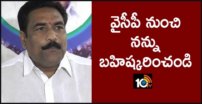 వైసీపీ నుంచి నన్ను బహిష్కరించండి వైసీపీ నుంచి నన్ను బహిష్కరించండి