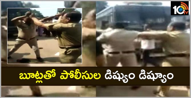 Cops grapple, slap and hurl shoes at each other in Maharashtra's Bhandara