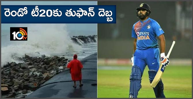 Second t20i between india VS bangladesh under cyclone threat