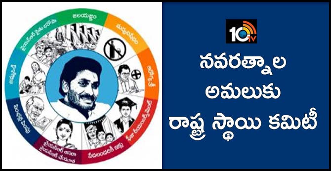 నవరత్నాల అమలుకు రాష్ట్ర స్థాయి కమిటీ నవరత్నాల అమలుకు రాష్ట్ర స్థాయి కమిటీ