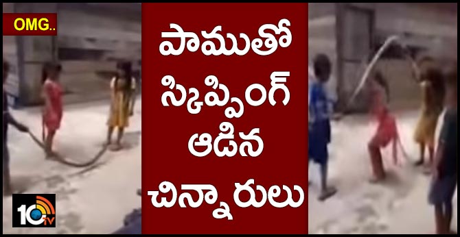 OMG.. పాముతో స్కిప్పింగ్ ఆడిన చిన్నారులు OMG.. పాముతో స్కిప్పింగ్ ఆడిన చిన్నారులు