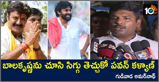 బాలకృష్ణను చూసి సిగ్గు తెచ్చుకో పవన్ కళ్యాణ్: గుడివాడ అమర్నాథ్ బాలకృష్ణను చూసి సిగ్గు తెచ్చుకో పవన్ కళ్యాణ్: గుడివాడ అమర్నాథ్