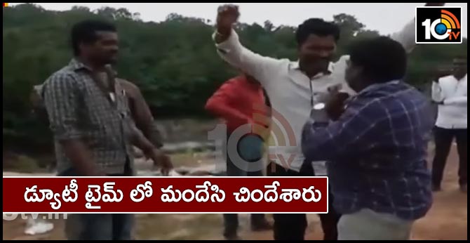 electricity officers Drinking alcohol, dance at duty time