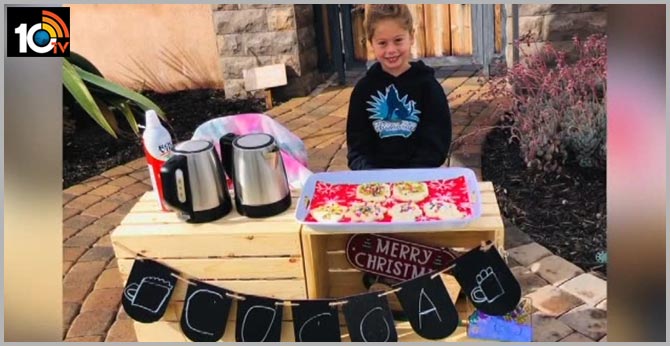 5-year-old girl sells coffee and biscuits and pays lunch fees to 123 friends