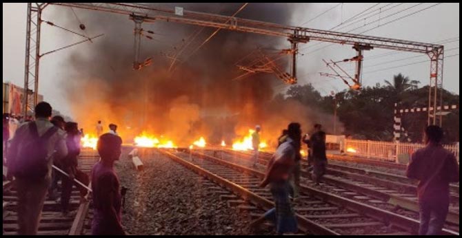 Citizenship Amendment Act Protest Railway Stations Set On Fire