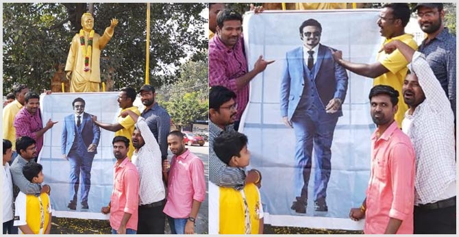 Kukatpally NTR and Balakrishna fans Ruler First Song Celebrations
