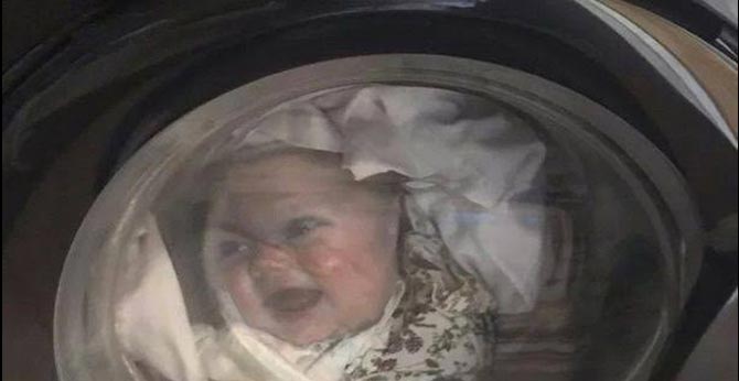 A Man Terrified After Seeing His Baby In Washing Machine - After Sometime He Realises IT's A T-Shirt