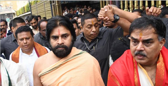 Pawan Kalyan in Traditional getup visited Tirumala