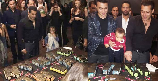 Salman Khan Cuts Birthday Cake With Nephew Ahil