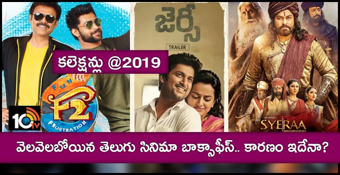 కలెక్షన్లు @2019: వెలవెలబోయిన తెలుగు సినిమా బాక్సాఫీస్.. కారణం ఇదేనా? కలెక్షన్లు @2019: వెలవెలబోయిన తెలుగు సినిమా బాక్సాఫీస్.. కారణం ఇదేనా?