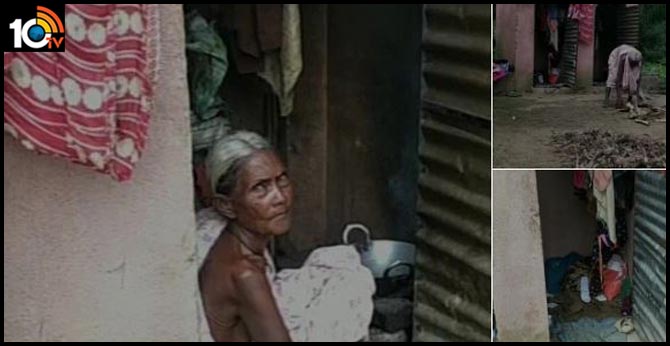 odisha mayurbhanj unable to afford house 72 year old tribal woman lives in toilet for 3-years