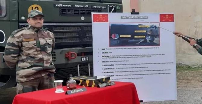 special integrated Vehicle Safety System for safety of Army trucks