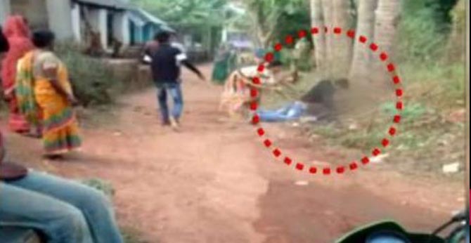tied to a tree and thrashed mercilessly urinated upon for asking water odisha